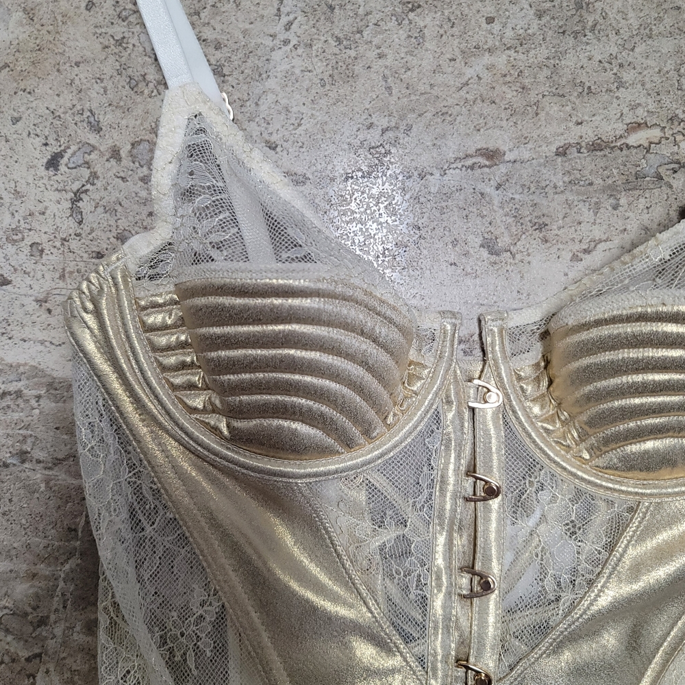 Honey Birdette Gold Satin Backless Dress - Picture 6 of 11